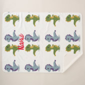 Cute Dinosaur Pair Thunder_Cove Sherpa Deken (Voorkant (horizontaal))