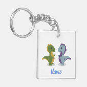 Cute Dinosaur Pair Thunder_Cove Sleutelhanger (Voorkant Links)