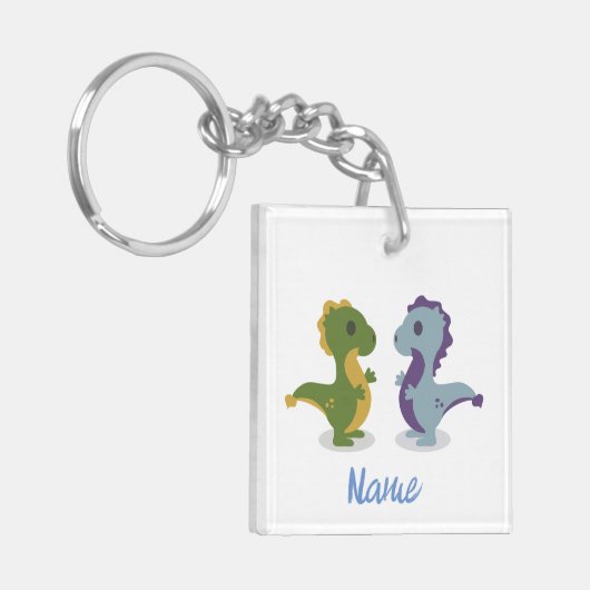 Cute Dinosaur Pair Thunder_Cove Sleutelhanger (Voorkant Links)