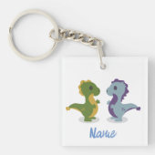 Cute Dinosaur Pair Thunder_Cove Sleutelhanger (Voorkant)