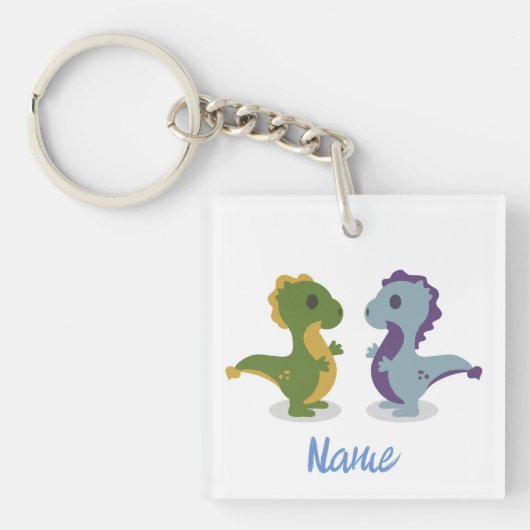 Cute Dinosaur Pair Thunder_Cove Sleutelhanger (Voorkant)