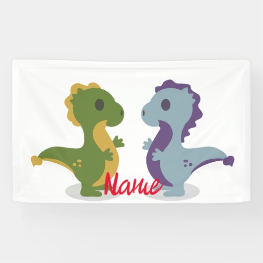 Cute Dinosaur Pair Thunder_Cove Spandoek (Horizontaal)