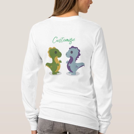 Cute Dinosaur Pair Thunder_Cove T-shirt (Achterkant)