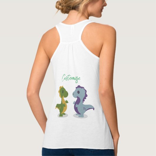 Cute Dinosaur Pair Thunder_Cove Tanktop (Achterkant)
