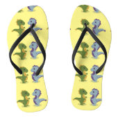 Cute Dinosaur Pair Thunder_Cove Teenslippers (Voetbed)