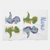 Cute Dinosaur Pair Thunder_Cove Theedoek (Horizontaal)