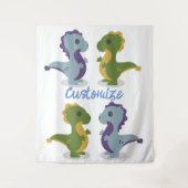 Cute Dinosaur Pair Thunder_Cove Wandkleed (Voorkant)