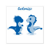 Cute Dinosaur Pair Thunder_Cove Zelfinktende Stempel (Design)
