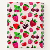 Cute Dinosaur Patroon Aangepaste Monogram Naam Kin Notitieboek (Achterkant)