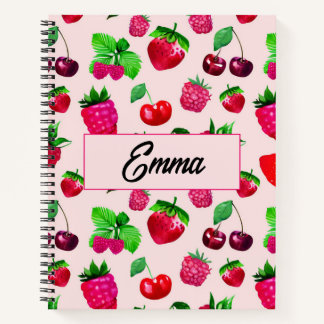 Cute Dinosaur Patroon Aangepaste Monogram Naam Kin Notitieboek