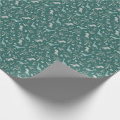 Cute Dinosaur Pattern Cadeaupapier (Hoek)