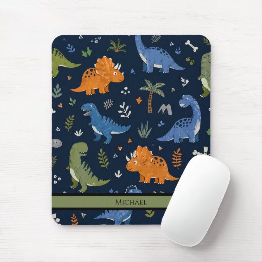 Cute Dinosaur Pattern Colorful  Muismat (Met muis)