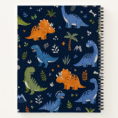 Cute Dinosaur Pattern Colorful  Notitieboek (Achterkant)