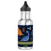 Cute Dinosaur Pattern Colorful  Waterfles (Rechts)