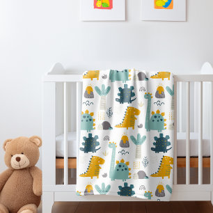 Cute Dinosaur Pattern Fleece Deken