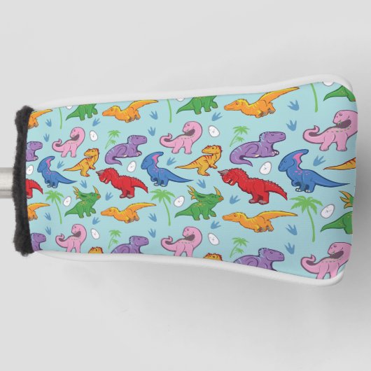 Cute Dinosaur Pattern Golfheadcover (Voorkant)