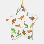 Cute Dinosaur Pattern Keramisch Ornament (Links)