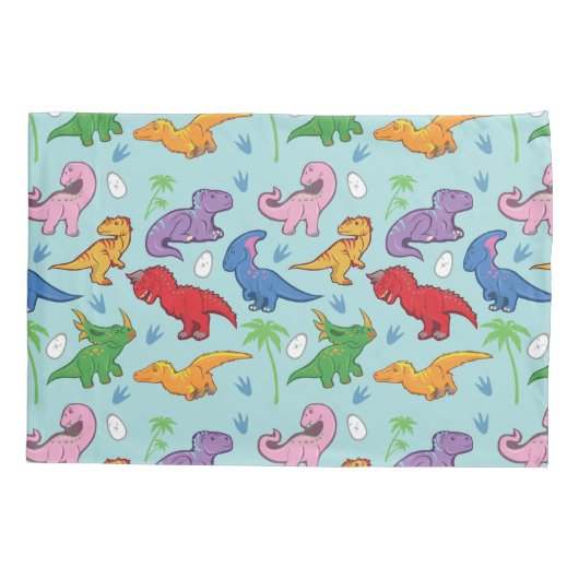 Cute Dinosaur Pattern Kussensloop (Achterkant)