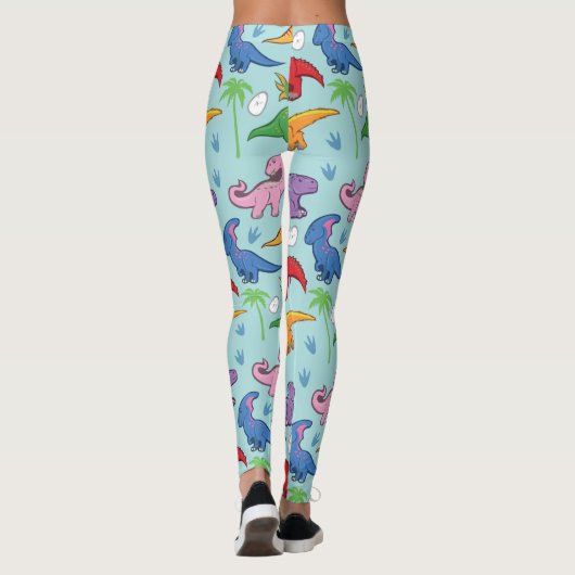 Cute Dinosaur Pattern Leggings (Achterkant)