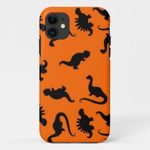 Cute Dinosaur Pattern on Oranje Case-Mate iPhone Case