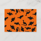 Cute Dinosaur Pattern on Oranje Visitekaartje (Achterkant)