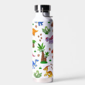Cute Dinosaur Pattern Persoonlijke Kinderen Waterfles (Links)