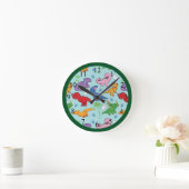 Cute Dinosaur Pattern Ronde Klok (Huis)