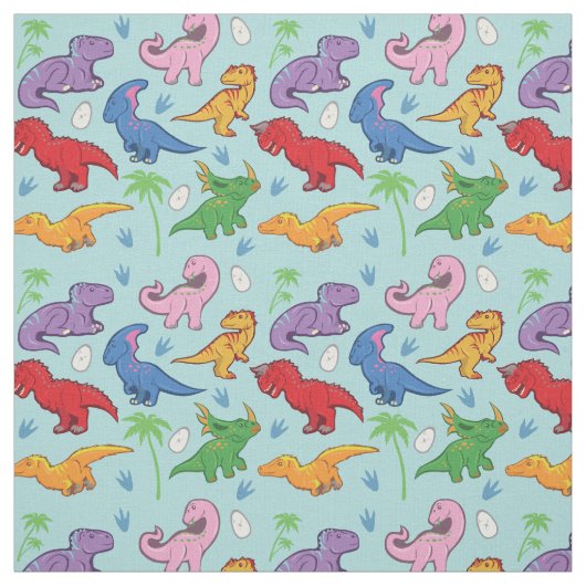 Cute Dinosaur Pattern Stof (Swatch)
