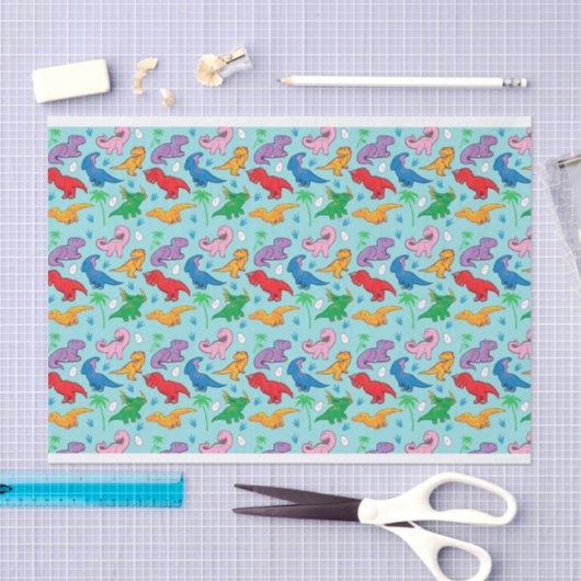 Cute Dinosaur Pattern Tissuepapier (Craft)