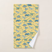 Cute Dinosaur Pattern Yellow Bad Handdoek (Handdoek)