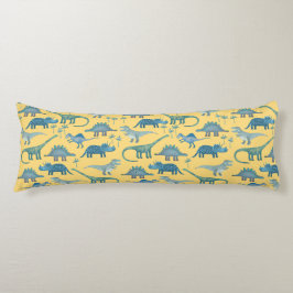 Cute Dinosaur Pattern Yellow Lichaamskussen