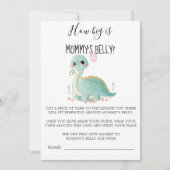 Cute Dinosaur Peony Hoe groot is de Belly Kaart va (Voorkant)