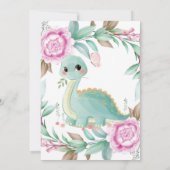 Cute Dinosaur Peony Hoe groot is de Belly Kaart va (Achterkant)