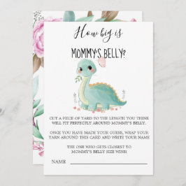 Cute Dinosaur Peony Hoe groot is de Belly Kaart va