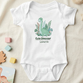 Cute Dinosaur Personalized Baby Bodysuit 