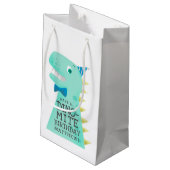 Cute Dinosaur Personalized Birthday Klein Cadeauzakje (Achterkant Gekanteld)
