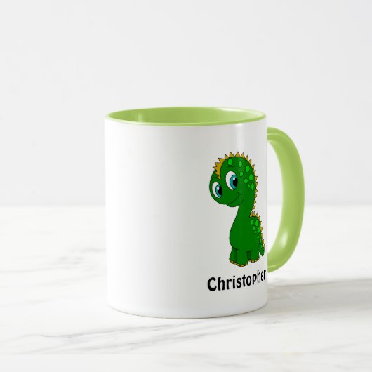 Cute Dinosaur Personalized Mok (Voorkant rechts)