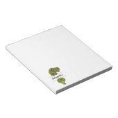 Cute Dinosaur Personalized Notitieblok (Schuin)