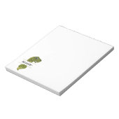 Cute Dinosaur Personalized Notitieblok (Linkerzijde)