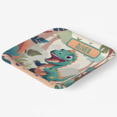 Cute Dinosaur Personalized Papieren Bordje (Gebogen)
