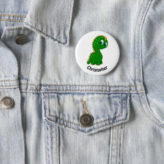 Cute Dinosaur Personalized Ronde Button 5,7 Cm (In situ)