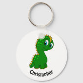 Cute Dinosaur Personalized Sleutelhanger (Voorkant)