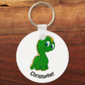 Cute Dinosaur Personalized Sleutelhanger (Voorkant)
