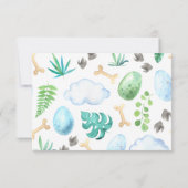 Cute Dinosaur Photo Baby shower Bedankkaart (Achterkant)