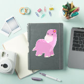Cute Dinosaur, Pink Dinosaur, Girl Dinosaur, Dino Sticker (iPad Cover)
