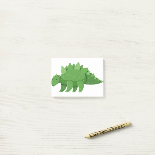 Cute dinosaur post-it® notes (Op bureau)