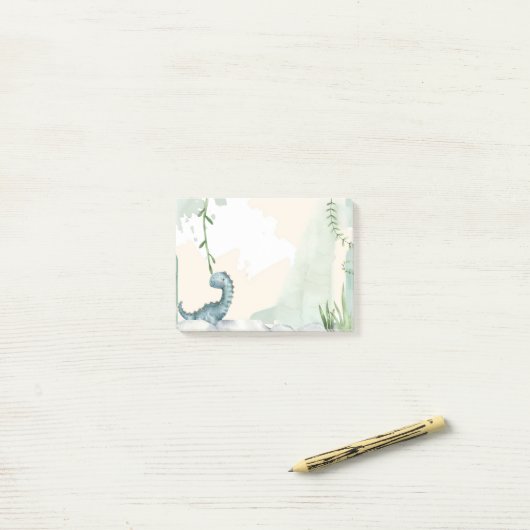 Cute Dinosaur Post-it® Notes (Op bureau)