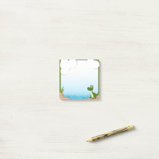 Cute Dinosaur Post-it® Notes (Op bureau)