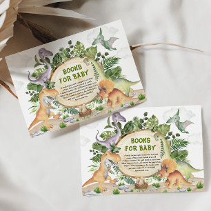 Cute Dinosaur Prehistorische Animals Books voor Ba Informatiekaartje