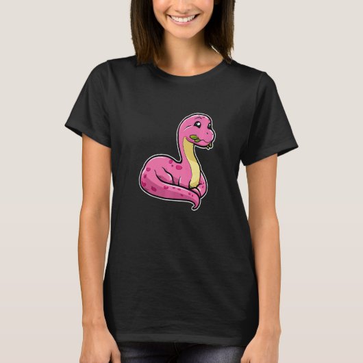 Cute Dinosaur Primeval Animal Apatosaurus Premium T-shirt (Voorkant)